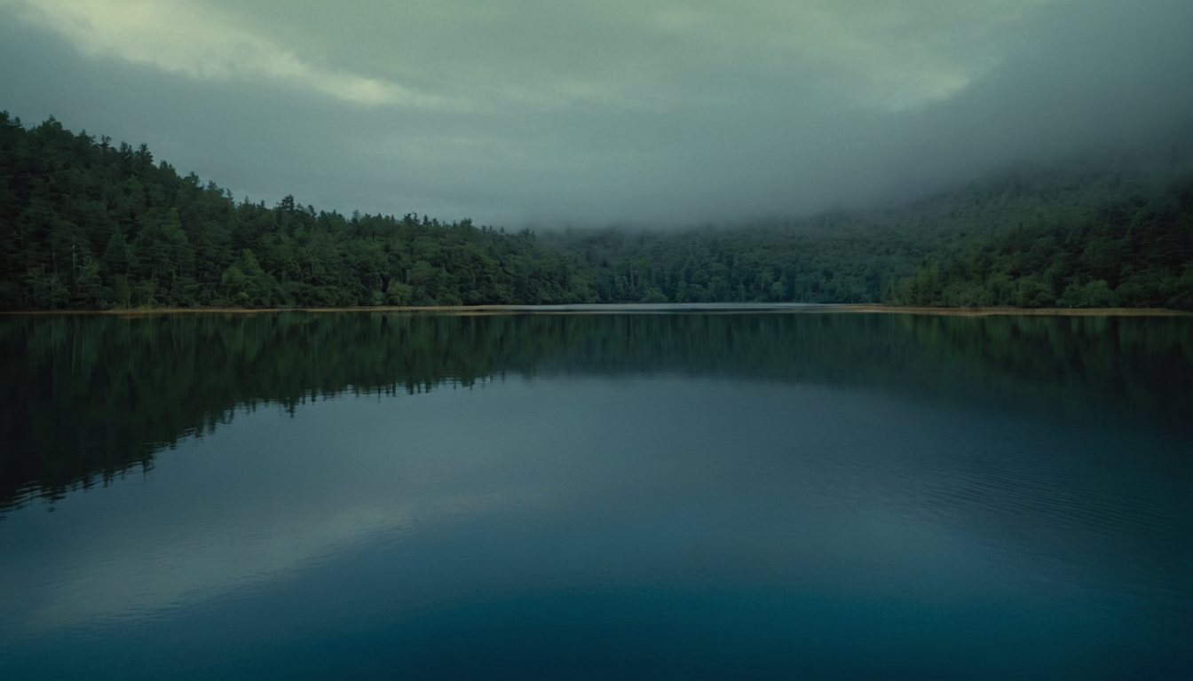 Hero image: a clear reservoir going green and stagnant, the green water rising into the shape of a mouth